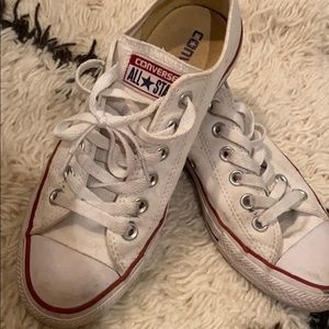 White Converse All Star Low Tops